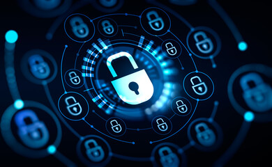 Cybersecurity hologram and lock circuit, digital protection