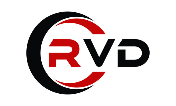 RVD three letter swoosh logo design vector template | monogram logo | abstract logo | wordmark logo | letter mark logo | business logo | brand logo | flat logo | minimalist logo | text | word | symbol