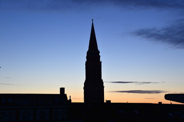 Sunrise over the Historical Town Hall in Kiel, the Capital City of Schleswig - Holstein