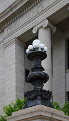 Fototapeta na wymiar Historical Lamp at the State Capitol in St. Paul, the Capital City of Minnesota