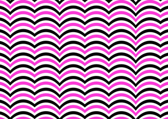 Black Pink  chevron waves pattern  for background texture