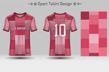 Football jersey mockup abstract geometric pattern sport t-shirt design © Ibnu