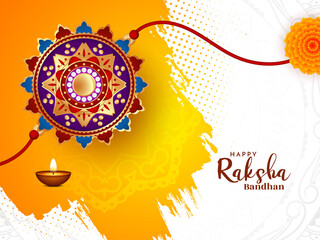 Beautiful Indian festival Happy Raksha Bandhan elegant card