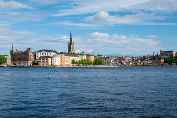 Fototapeta na wymiar View of Gamla Stan, Old Town in Stockholm, the capital of Sweden