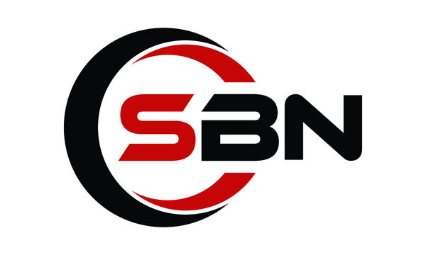 SBN three letter swoosh logo design vector template | monogram logo | abstract logo | wordmark logo | letter mark logo | business logo | brand logo | flat logo | minimalist logo | text | word | symbol