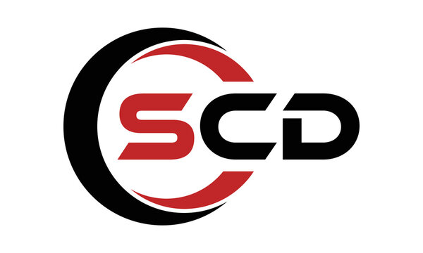 SCD three letter swoosh logo design vector template | monogram logo | abstract logo | wordmark logo | letter mark logo | business logo | brand logo | flat logo | minimalist logo | text | word | symbol