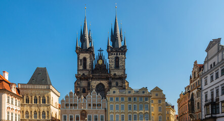 Fototapeta na wymiar Old Town Square in the Czech capital Prague