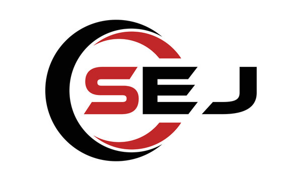 SEJ three letter swoosh logo design vector template | monogram logo | abstract logo | wordmark logo | letter mark logo | business logo | brand logo | flat logo | minimalist logo | text | word | symbol