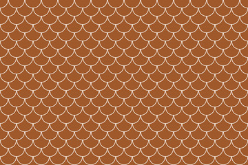 Brown fish scales or mermaid scales pattern background.
