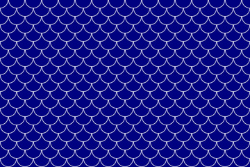 Navy blue fish scales or mermaid scales pattern background. © Thaimage