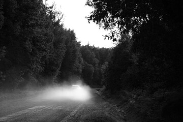 dry dusty country road in summer