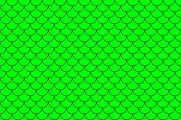 Lime green fish scales or mermaid scales pattern background. © Thaimage
