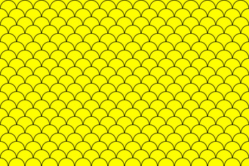 Yellow fish scales or mermaid scales pattern background. © Thaimage