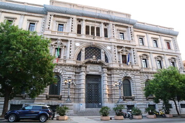 Fototapeta na wymiar Palermo, Sicily (Italy): Bank of Italy in downtown of Palermo