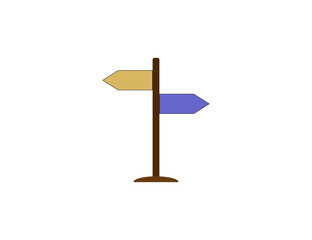 Signboard, directions icon. Vector illustration.