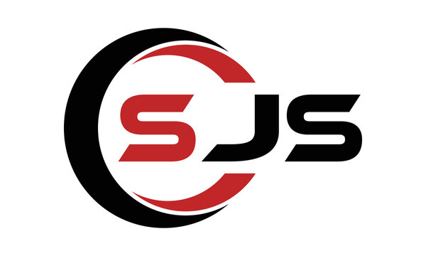 SJS three letter swoosh logo design vector template | monogram logo | abstract logo | wordmark logo | letter mark logo | business logo | brand logo | flat logo | minimalist logo | text | word | symbol