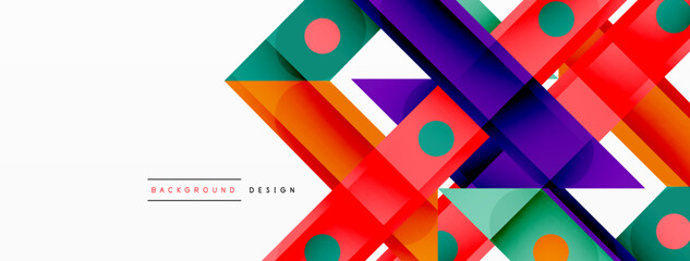 Bright colorful straight lines geometric abstract background. Trendy overlapping lines composition for wallpaper, banner, background or landing