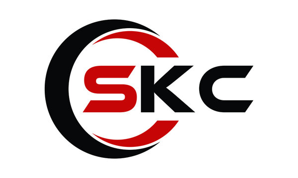 SKC three letter swoosh logo design vector template | monogram logo | abstract logo | wordmark logo | letter mark logo | business logo | brand logo | flat logo | minimalist logo | text | word | symbol