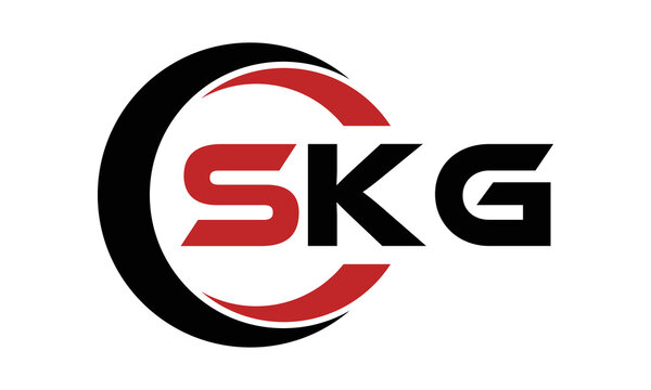 SKG three letter swoosh logo design vector template | monogram logo | abstract logo | wordmark logo | letter mark logo | business logo | brand logo | flat logo | minimalist logo | text | word | symbol