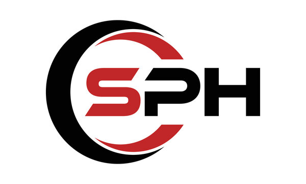 SPH three letter swoosh logo design vector template | monogram logo | abstract logo | wordmark logo | letter mark logo | business logo | brand logo | flat logo | minimalist logo | text | word | symbol