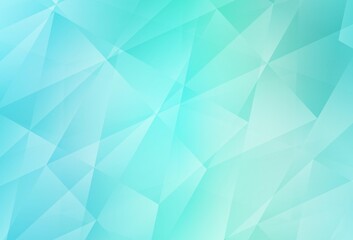 Fototapeta premium Light Green vector triangle mosaic texture.