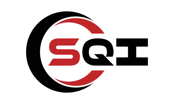 SQI three letter swoosh logo design vector template | monogram logo | abstract logo | wordmark logo | letter mark logo | business logo | brand logo | flat logo | minimalist logo | text | word | symbol