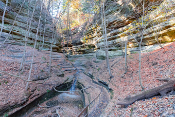 Starved Rock State Park view in Illinois of USA