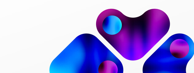 Round shapes and circle geometric abstract background. Vector Illustration For Wallpaper, Banner, Background, Card, Book Illustration, landing page