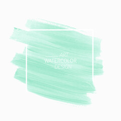 Mint green brush paint background vector. Perfect design for headline, logo and sale banner.