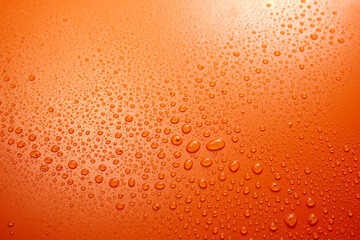Spilled water on orange surface
