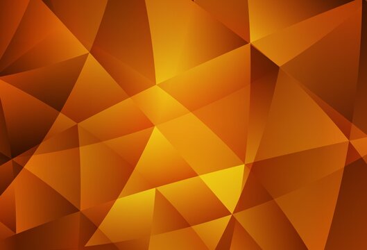 Light Orange vector polygonal template. © smaria2015