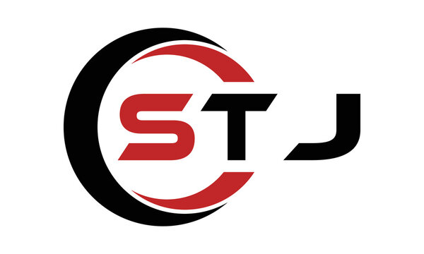 STJ three letter swoosh logo design vector template | monogram logo | abstract logo | wordmark logo | letter mark logo | business logo | brand logo | flat logo | minimalist logo | text | word | symbol