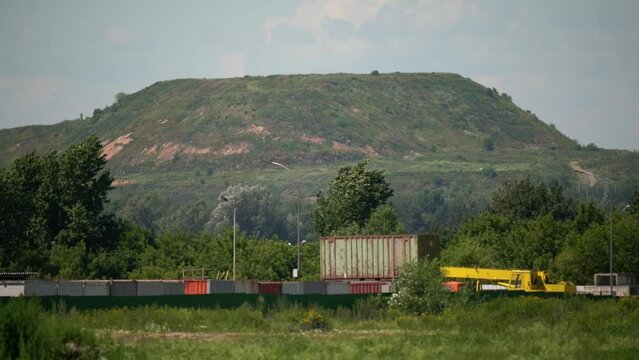 Garbage landfill "Severny", located near the capital of Belarus, the city of Minsk. The landfill was established in 1981. Height from ground level is 85 m and above sea level is 302 m