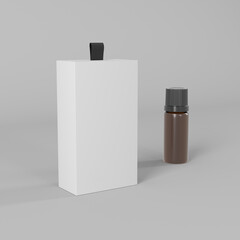 Amber Glass Medicine Bottle Mockup with box
3d modelling