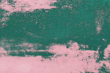 grunge wall abstract background green and pink