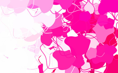 Light Pink vector texture with abstract forms.
