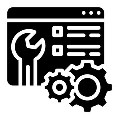 Fototapeta premium maintenance glyph icon