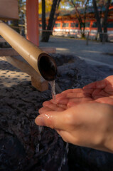 参拝の前のお清め