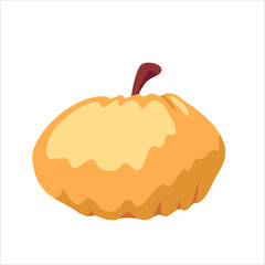design of the pumpkin fruit and vegetables flat icon vector illustration