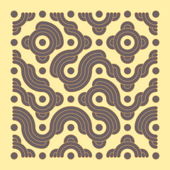 Color truchet tiling connections illustration