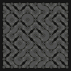 Color truchet tiling connections illustration