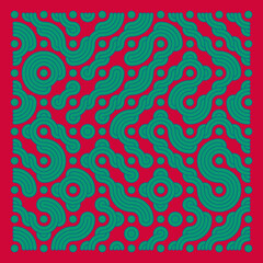 Color truchet tiling connections illustration