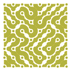Color truchet tiling connections illustration