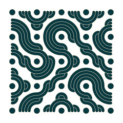 Color truchet tiling connections illustration