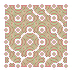 Color truchet tiling connections illustration