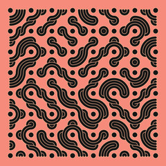 Color truchet tiling connections illustration