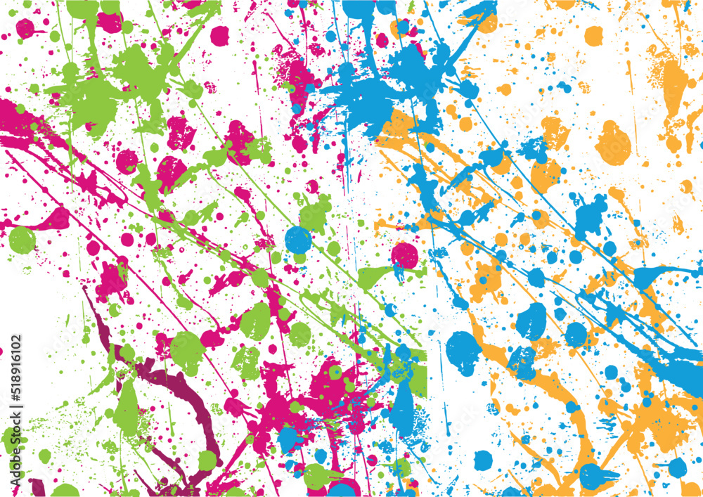 Wall mural abstract vector splatter color background design. paint splashes background. illustration vector des