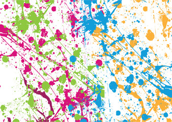 Abstract vector splatter color background design. Paint splashes background. illustration vector design.