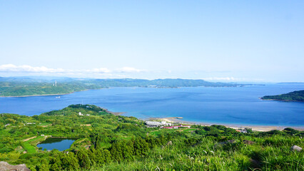 Fototapeta na wymiar 長崎県平戸市の川内峠からの景色