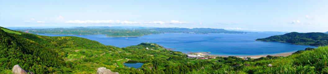 Fototapeta na wymiar 長崎県平戸市の川内峠からの景色